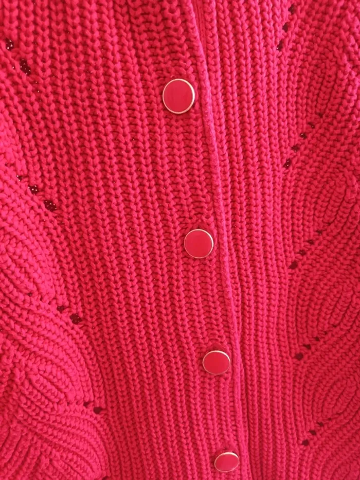 Gilet cardigan en maille rose fushia Tape à l'œil 12 ans - photo numéro 3