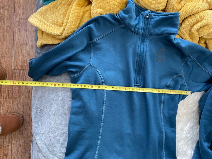 Sweat Scott polaire bleu/vert XS - photo numéro 7