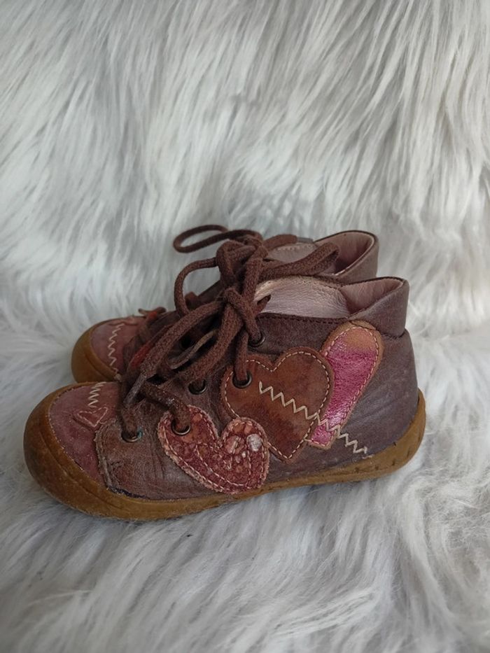 Petites baskets prune et marron P24 SHO*046