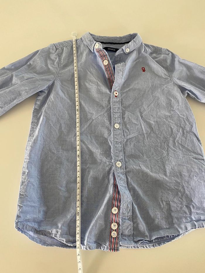 Chemise bleue manches longues Okaïdi 6ans - photo numéro 4