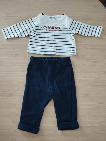 Ensemble maillot manches longues + pantalon 3 mois