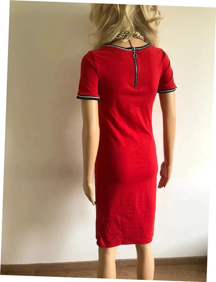 Robe rouge à manches courtes JBC taille XS bon état - photo numéro 8