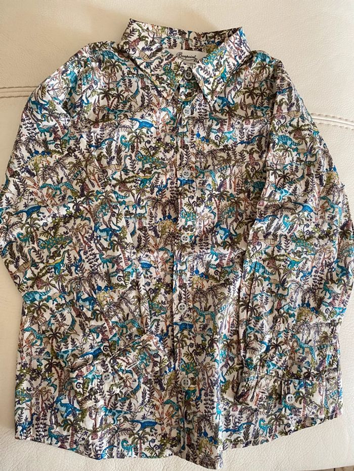 Chemise liberty dinosaure Bonpoint 4 ans