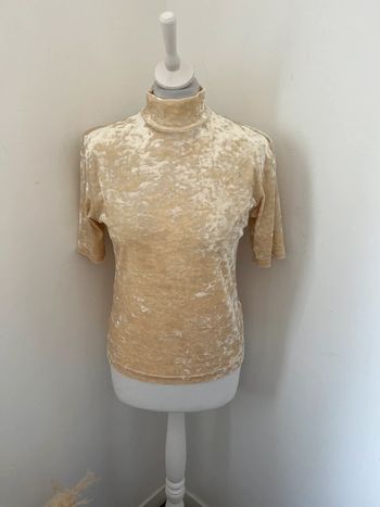 Blouse beige velours doux 123 M