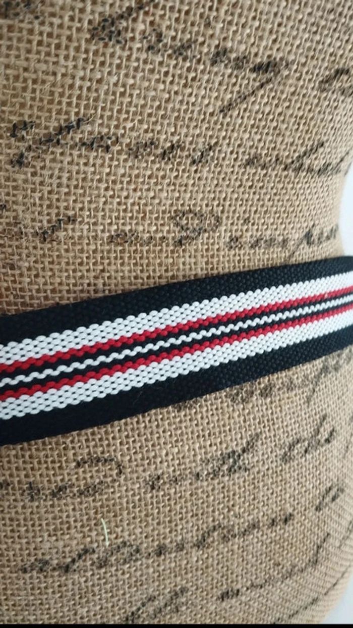 Ceinture rayée noir rouge et blanc - photo numéro 9