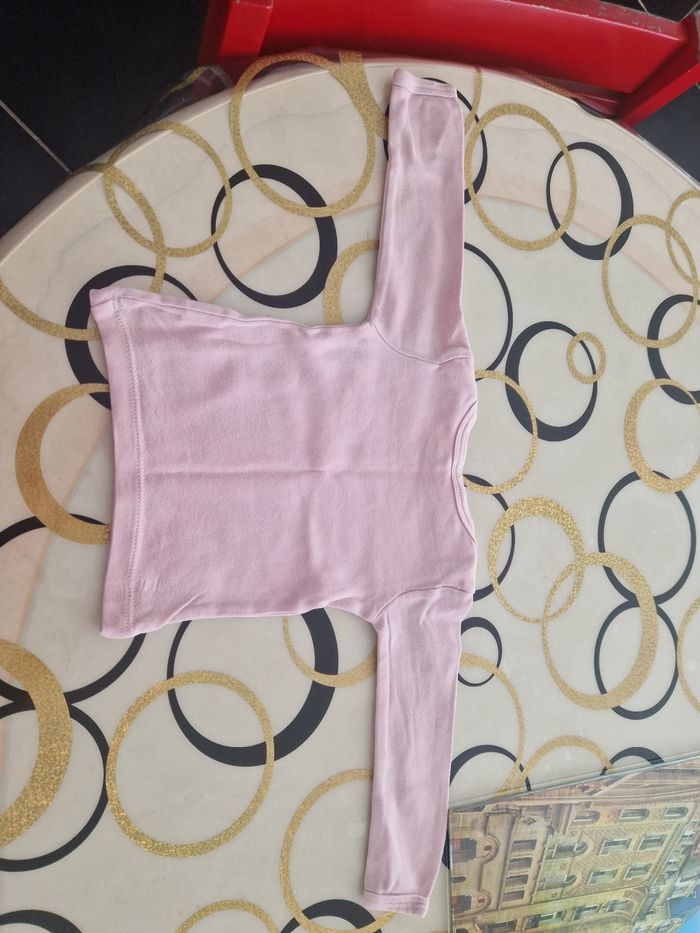 Tee shirt manche longue rose - photo numéro 2