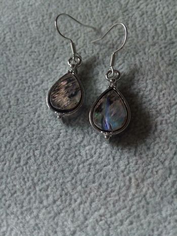 Boucles d'oreilles ormeaux en goutte