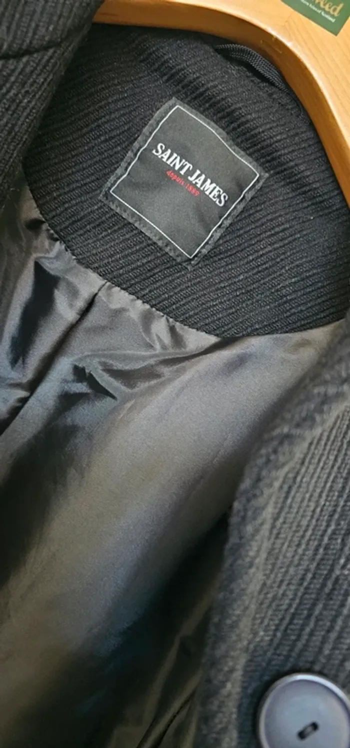 Manteau Caban Laine Saint James Taille 46 - photo numéro 5