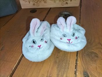 Chausson blanc lapin 12-18 mois