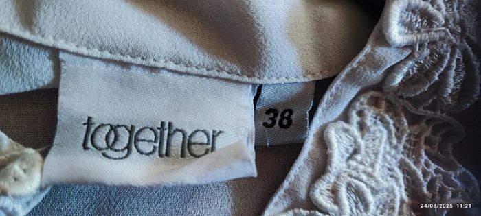 Chemisier blanc brodé Together T38 - photo numéro 4