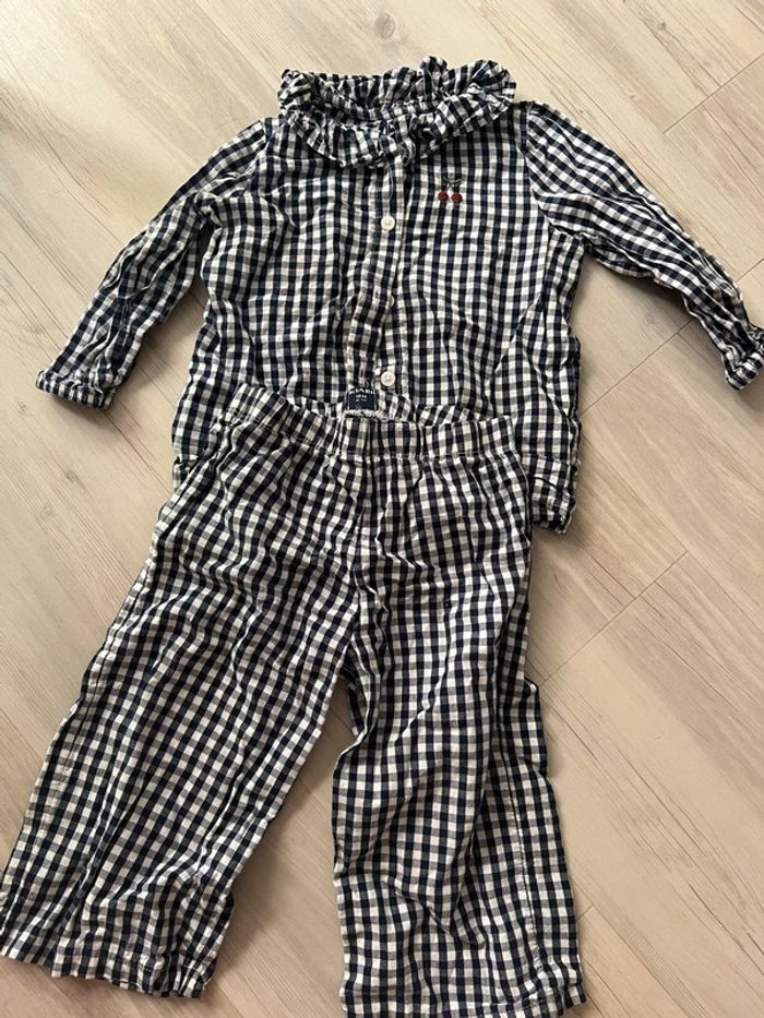Pyjama imprimé Vichy bébé - photo numéro 2