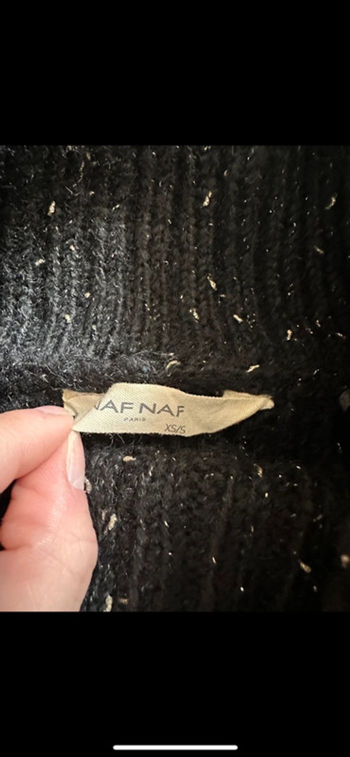 Poncho noir avec col Naf Naf - photo numéro 2