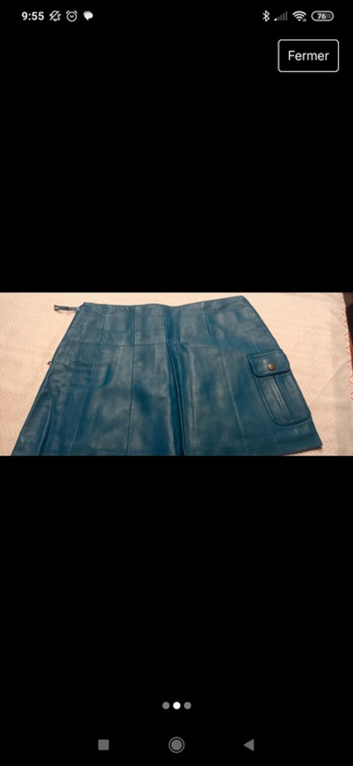 Jupe courte en cuir vintage - photo numéro 7