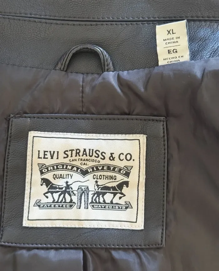 Perfecto Levi’s – Similicuir noir – Taille XL – Neuf (sans étiquette) - photo numéro 3