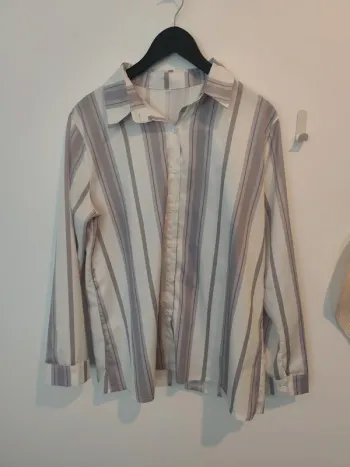 Chemise à rayures 42 gris et blanc