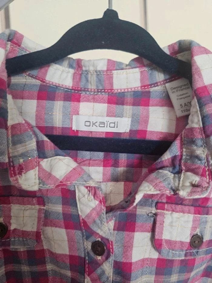 Robe à carreaux okaidi taille 5 ans / 110 cm - photo numéro 4
