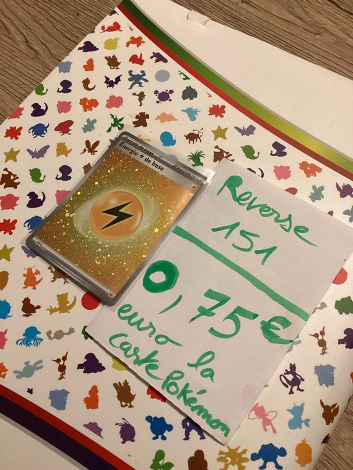 carte Pokémon énergie de base brillante foudre éclair SVE fr 004 EV3.5 collection 151 FR neuf