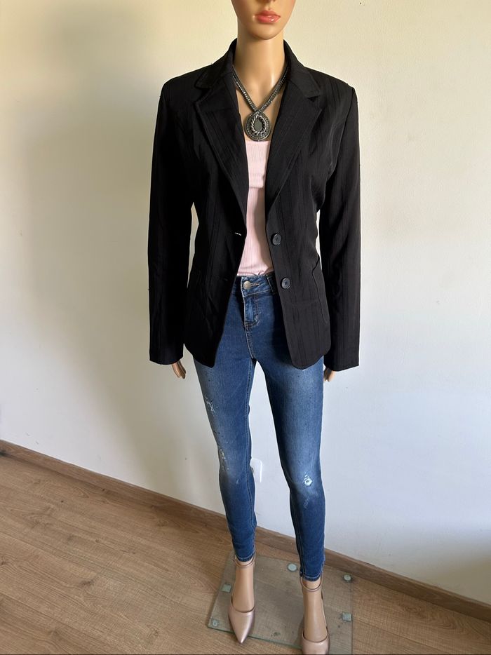 Blazer noir La City taille 42 excellent état - photo numéro 3