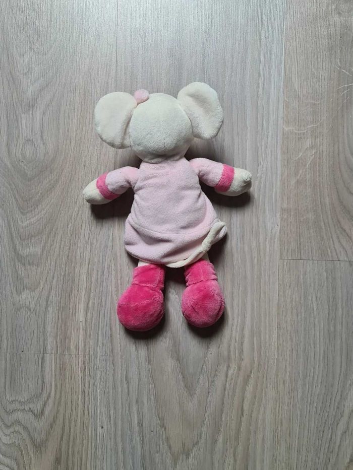 Peluche doudou enfant souris rose gemo vetir - photo numéro 4