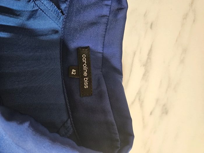 Caroline biss chemisier bleu taille 42 - photo numéro 7