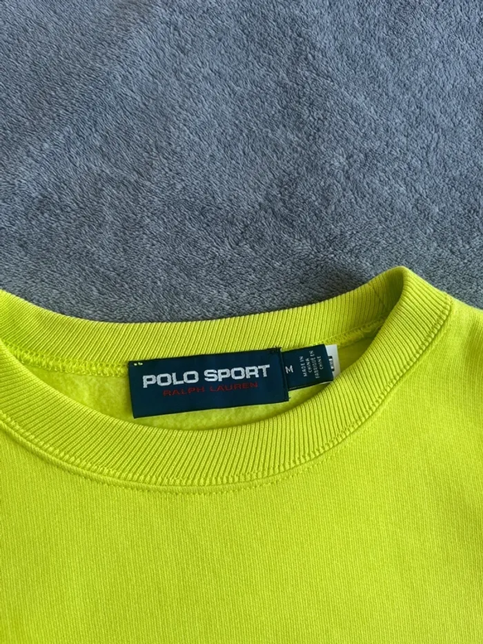 Sweat jaune vintage Polo Ralph Lauren – USA Flag – Taille M - photo numéro 3