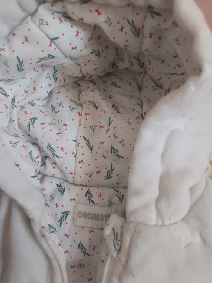 Manteau mixte blanc bébé - photo numéro 4