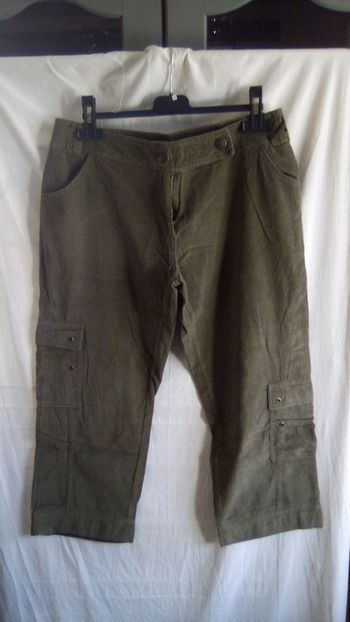 Pantacourt velours vert "R"