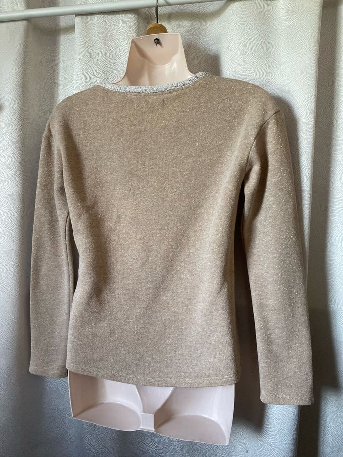 Pull sweat beige pailleté or capteur de rêves 14 ans IKKS - photo numéro 6