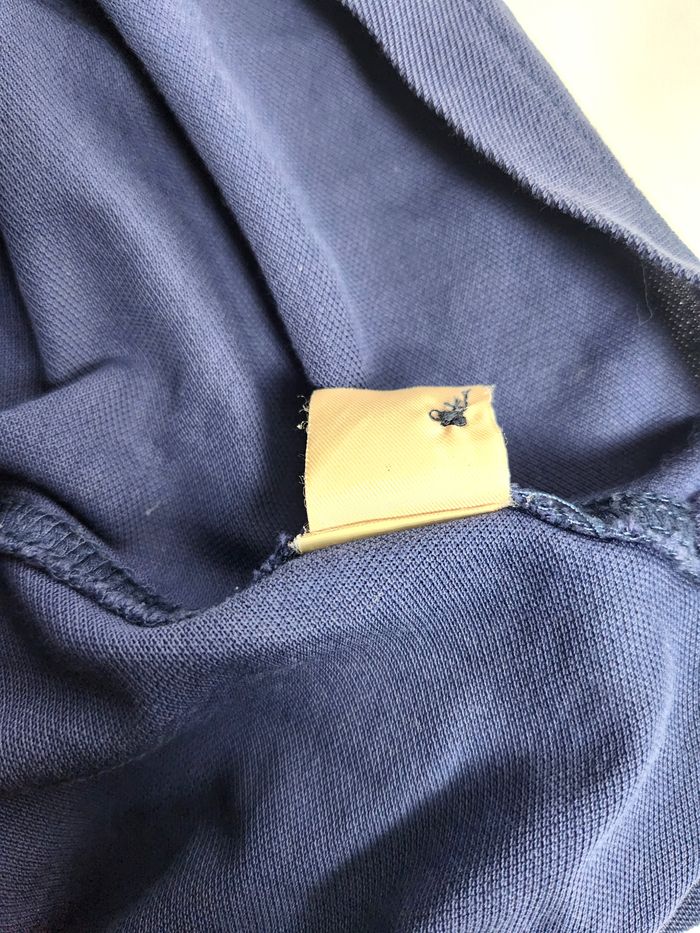 Polo Massimo Dutti Homme Marine Taille S Col Rayé Broderie Blason Casual - photo numéro 6