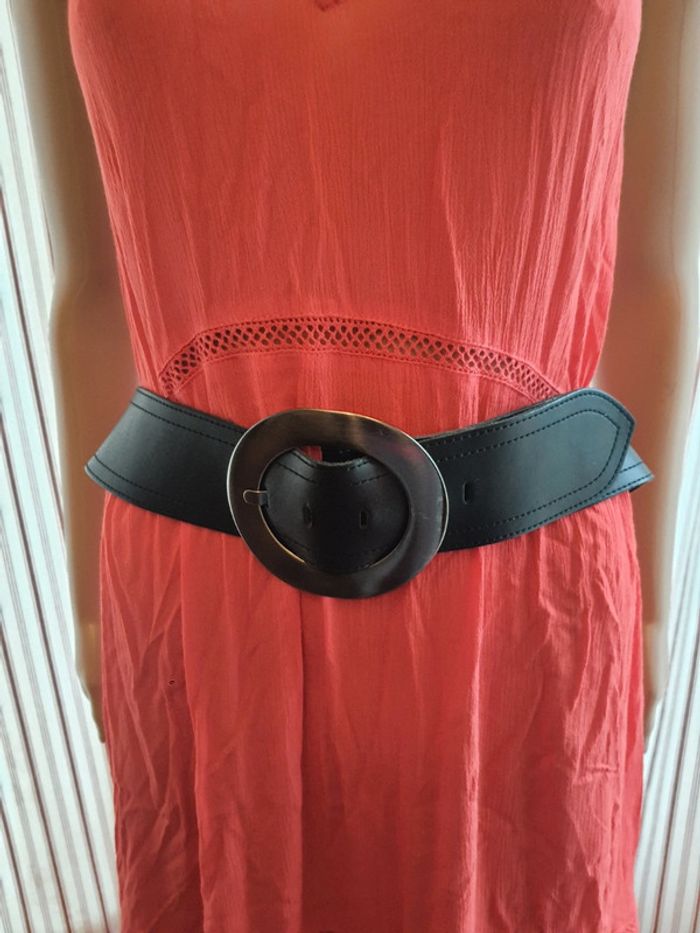 Jolie Ceinture noire cuir 1906 by Blue Star 100cm - photo numéro 7