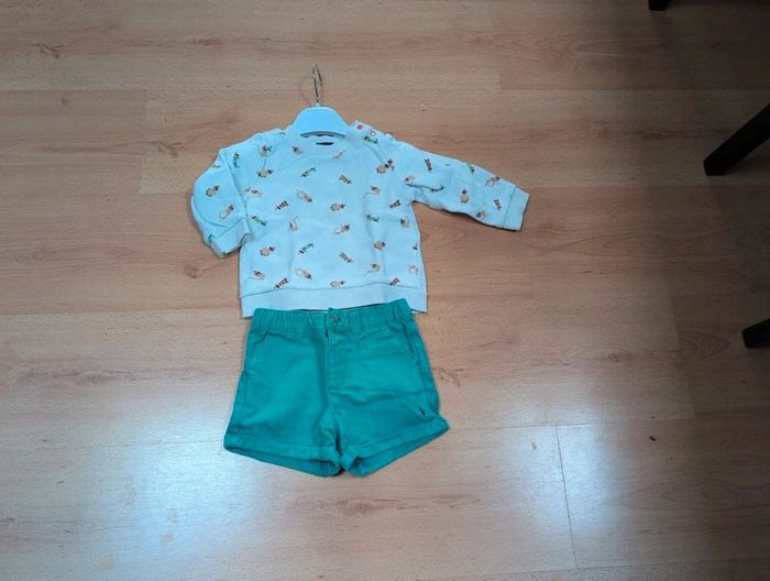 Lot de 2 ensembles short bébé garçon 24 mois Sergent Major - photo numéro 6