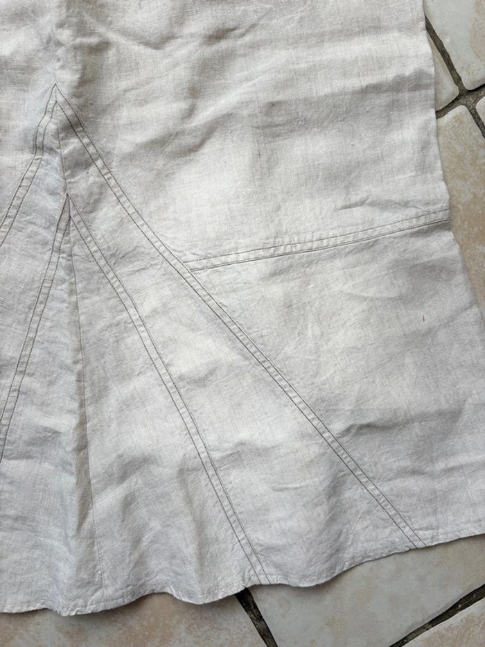 Jupe Christine Laure - 100% lin - beige/crème - taille 46 - comme neuve - photo numéro 2