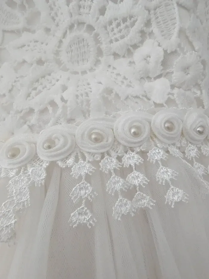 Robe blanche de cérémonie fille 12 ans ( parfait état) - photo numéro 5