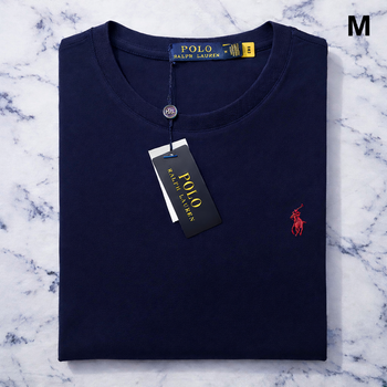 Tee-shirt Ralph Lauren pour Homme - Taille M - Bleu marine logo rouge - Neuf