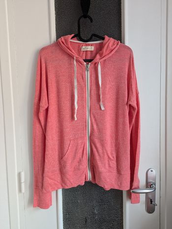 Sweat à capuche zippé rose Hollister taille M