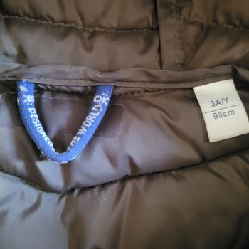 Veste matelassée déperlante garçon kaki et bleu 3 ans  okaïdi