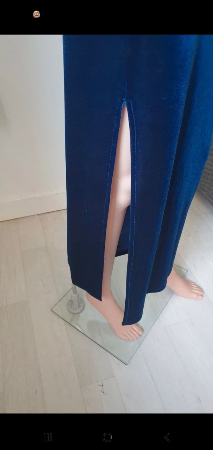 Robe longue de soirée bleue nuit " Rebecca" - photo numéro 5