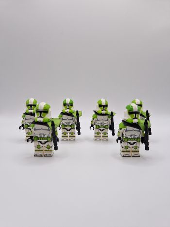 Figurines type lego 6 clones vert star wars