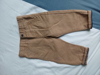 Pantalon toile/chino marron/camel Obaïbi 6 mois (68 cm)