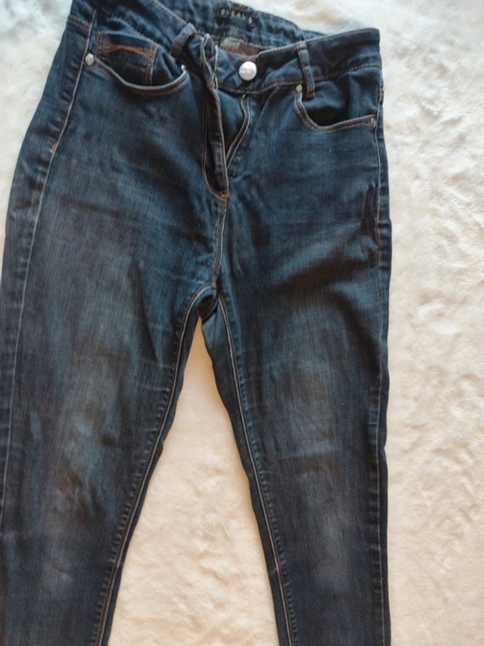 Jeans brut femme taille haute coupe droite bleu foncé marque breal taille 36 - photo numéro 7