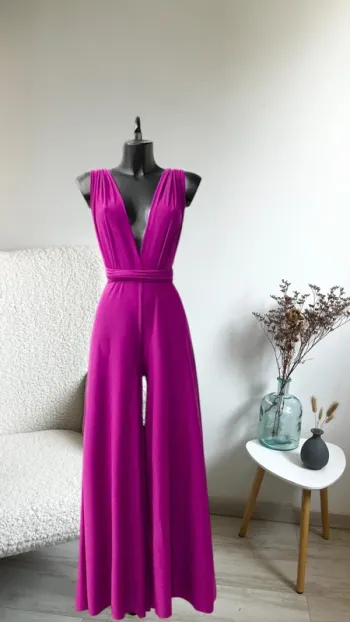 Combinaison M positions couleur mauve taille unique