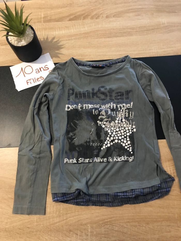 T-shirt fille 10 ans - photo numéro 3