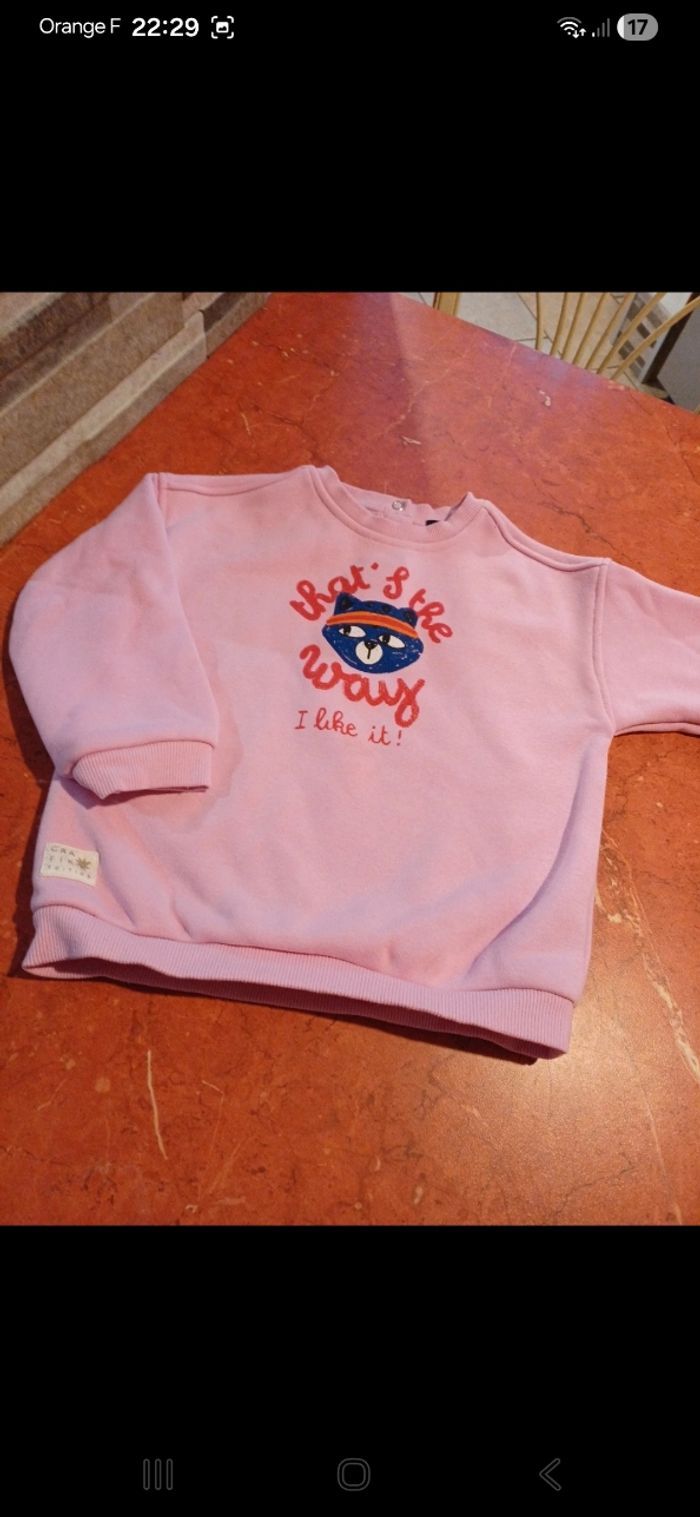 Sweat fille taille 36 mois