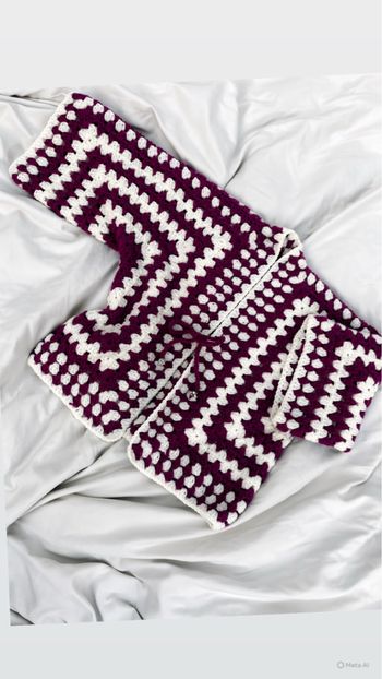 Cardigan ou crochet laine