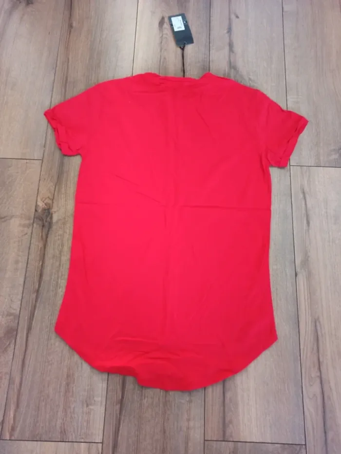 Tee shirt homme rouge uni S - photo numéro 2