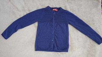 Gilet bleu fille Tissaia 4 ans