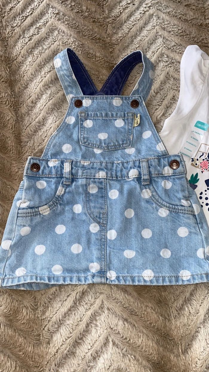 Ensemble salopette jupe + Ter shirt - photo numéro 4