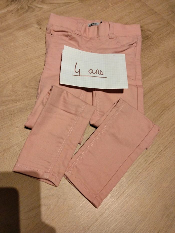Pantalon slim 4 ans rose clair