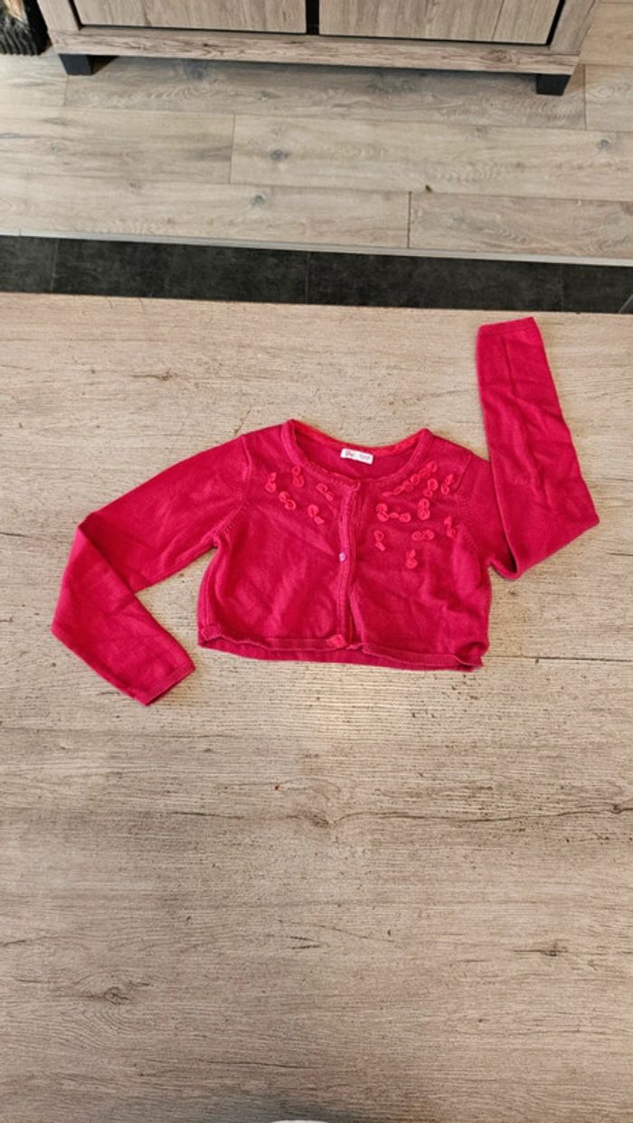 Boléro léger fushia à manches longues, 5/6 ans, Zeeman, nickel