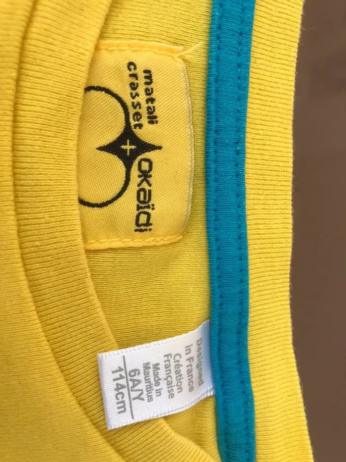 Tee shirt jaune Matali Crasset Okaidi - photo numéro 2